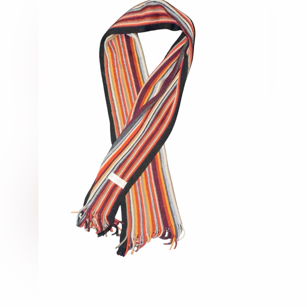 Geoffrey Beene Colorful Striped Knit Scarf